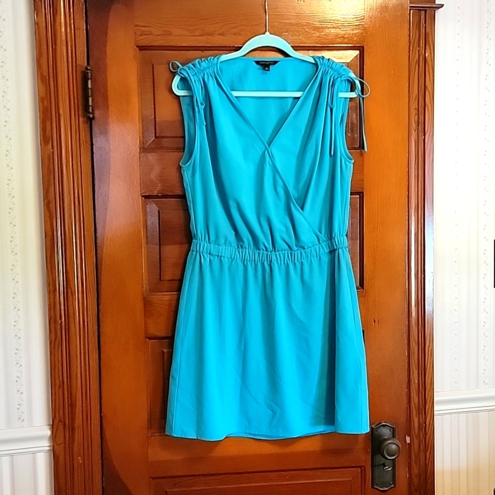 Teal sleeveless short dress
